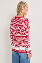 LTS Tall Red & White Fairisle Jumper | Long Tall Sally 3