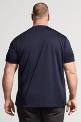 IronRhino Big & Tall Navy Blue Branded Performance T-Shirt | BadRhino 2