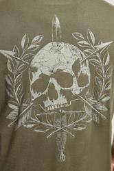 BadRhino Big & Tall Olive Green Skull Emblem Graphic T-Shirt | BadRhino 7