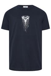 BadRhino Big & Tall Navy Blue Superman Graphic Print T-Shirt