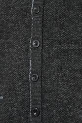 D555 Big & Tall Charcoal Grey Marl Knitted Cardigan | BadRhino 5