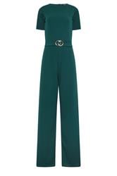 LTS Tall Forest Green Belted Scuba Wide Leg Jumpsuit