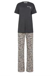 LTS Tall Women's Charcoal Grey 'Weekend Vibes' Slogan Pyjama Set | Long Tall Sally 6