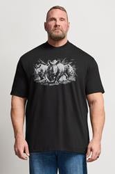 BadRhino Big & Tall Black Extra Long Rhino Graphic T-Shirt | BadRhino 3