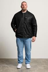 JACK & JONES Big & Tall Black Rocky Jacket | BadRhino 1