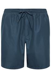 BadRhino Big & Tall Navy Blue Plain Swim Shorts