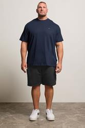 BadRhino Big & Tall 2 PACK Navy Blue & Black Jogger Shorts | BadRhino 3
