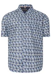 KAM Big & Tall Blue Hawaiian Revere Collar Shirt | BadRhino 2