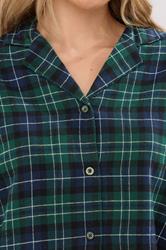 LTS Tall Navy Blue & Green Cotton Check Pyjama Set | Long Tall Sally 5