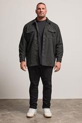 BadRhino Big & Tall Charcoal Grey Premium Button Down Shacket | BadRhino 2