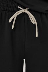 LTS Tall Black Pipe Detail Wide Leg Joggers | Long Tall Sally 4