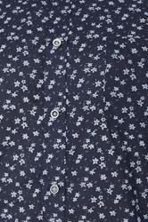 KAM Big & Tall Navy Blue Floral Shirt | BadRhino 3
