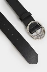 Black & Silver Triple Circle Belt | Yours Clothing 3