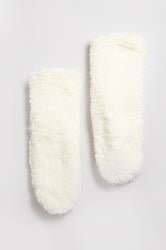 White Fluffy Slipper Socks | Yours Clothing 5