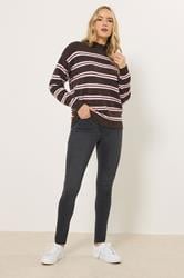 LTS Tall Women's Black Washed AVA Skinny Jeans | Long Tall Sally 2