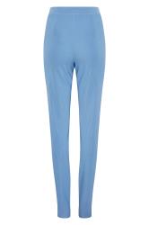 LTS Tall Women's Blue Ribbed Slim Leg Trousers | Long Tall Sally 5