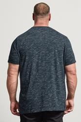 BadRhino Big & Tall Navy Blue Injected Slub T-Shirt | BadRhino 5