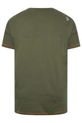 D555 Big & Tall Khaki Green 'We Come To Rock' Graphic Print T-Shirt | BadRhino 4
