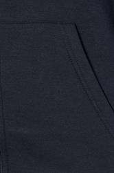 BadRhino Big & Tall Navy Blue Borg Lined Zip Through Hoodie | BadRhino 7