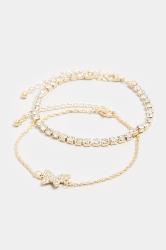 2 PACK Butterfly Chain Bracelet 2