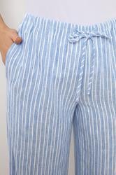 LTS Tall Women's Blue & White Stripe Wide Leg Trousers | Long Tall Sally 5