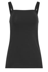 LTS Tall Women's Black Square Neck Cami Vest Top | Long Tall Sally 5