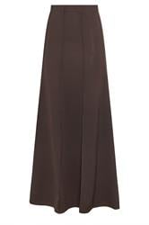 LTS Tall Chocolate Brown Flare Seam Maxi Skirt