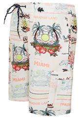 KAM Big & Tall Natural Brown Miami Tropical Swim Shorts | BadRhino 4