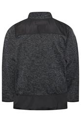 Kam Big & Tall Black Twisted Marl Fleece Jacket | BadRhino 5