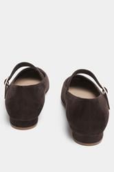 LTS Chocolate Brown Mary Jane Low Heel In Standard Fit | Long Tall Sally 5