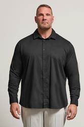 BadRhino Big & Tall Black Stretch Long Sleeve Shirt | BadRhino 1