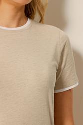 LTS Tall Natural Brown Layered T-Shirt | Long Tall Sally 4