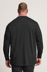 BadRhino Big & Tall Black Extra Long Dragon Graphic Long Sleeve T-shirt | BadRhino 3