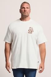 BadRhino Big & Tall Off-White Extra Long Graphic T-Shirt | BadRhino 3