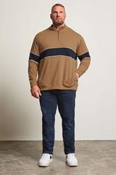 BadRhino Big & Tall Tan Brown Quarter Zip Sweatshirt | BadRhino 2