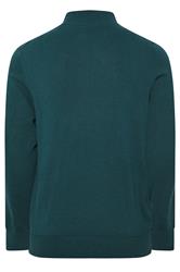 LYLE & SCOTT Big & Tall Teal Blue Quarter Zip Jumper | BadRhino 4