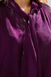 LTS Tall Purple Organza Tie Neck Blouse | Long Tall Sally 4