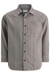 JACK & JONES Big & Tall Navy Blue Mini Check Shirt | BadRhino 1