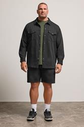 BadRhino Big & Tall Black Textured Jersey Shorts | BadRhino   2