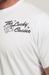 BadRhino Big & Tall White 'The Lucky Casino' Graphic T-Shirt | BadRhino 5