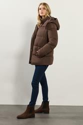 LTS Tall Chocolate Brown Padded Coat | Long Tall Sally 3