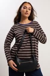 Black Buckle Shoulder Bag | Yours Clothing 1