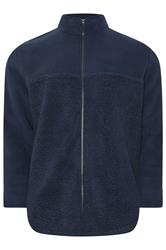 BadRhino Big & Tall Navy Blue Borg Fleece Jacket | BadRhino 1