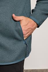 BadRhino Big & Tall Stormy Blue Full Zip Textured Fleece Jacket | BadRhino 4