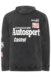 BadRhino Big & Tall Black 'Castrol' Acid Wash Hoodie | BadRhino 2