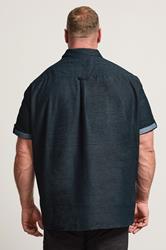 BadRhino Big & Tall Navy Blue Cotton Slub Shirt | BadRhino 2