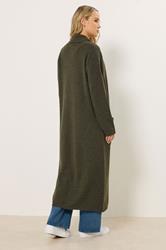LTS Tall Women's Khaki Green Knitted Maxi Cardigan | Long Tall Sally 4
