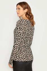 LTS Tall Natural Brown Leopard Print Top | Long Tall Sally 3