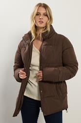 LTS Tall Chocolate Brown Padded Coat | Long Tall Sally 1