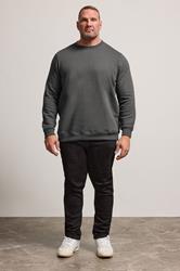 BadRhino Big & Tall Grey Premium Crew Neck Sweatshirt | BadRhino 2